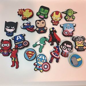 Marvel & DC croc charms